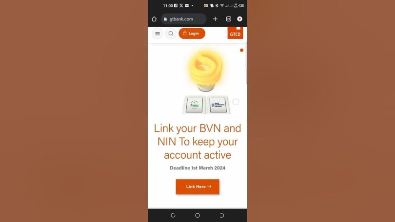 How To Link NIN To Gtbank Account